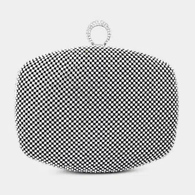 Fashnzfab Bling Evening Clutch / Crossbody Bag In Gray