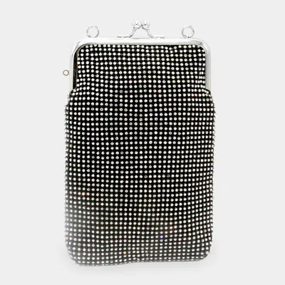 Fashnzfab Bling Evening Crossbody Bag In Black
