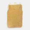 Fashnzfab Bling Evening Crossbody Bag In Gold