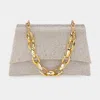 Fashnzfab Bling Evening Tote / Crossbody Bag In Gold