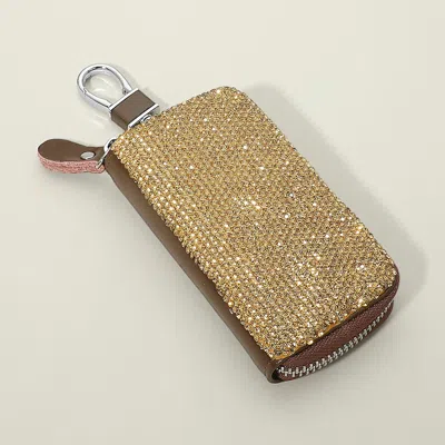 Fashnzfab Bling Faux Leather Key Wallet In Multi