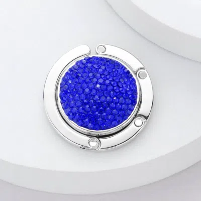 Fashnzfab Bling Folding Table Purse Bag Hook Hanger In Blue