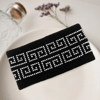 Fashnzfab Bling Greek Patterned Earmuff Headband In Multi