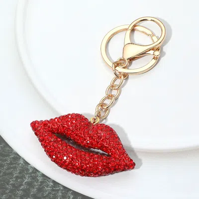 Fashnzfab Bling Lips Keychain / Bag Charm In Multi