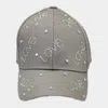 Fashnzfab Bling Love Message Patterned Baseball Cap In Gray