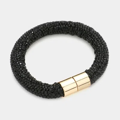 Fashnzfab Bling Magnetic Bracelet Black