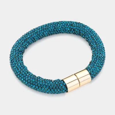 Fashnzfab Bling Magnetic Bracelet Blue