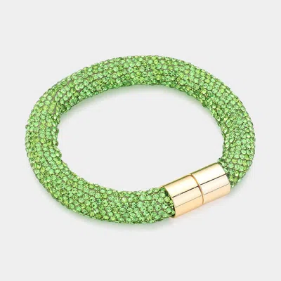 Fashnzfab Bling Magnetic Bracelet Green