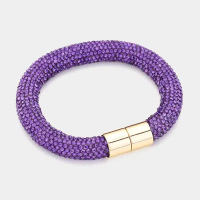 Fashnzfab Bling Magnetic Bracelet Lavender In Purple
