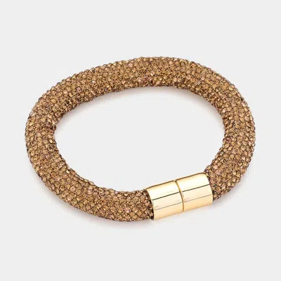 Fashnzfab Bling Magnetic Bracelet Lt Col Topaz In Multi