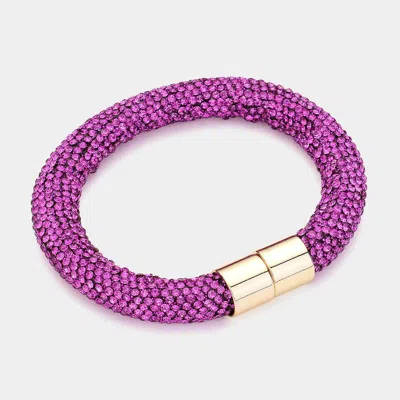 Fashnzfab Bling Magnetic Bracelet Purple