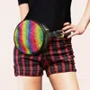 Fashnzfab Bling Rainbow Round Fanny Pack / Belt / Crossbody Bag In Multi