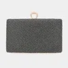 Fashnzfab Bling Rectangle Evening Clutch Bag In Black