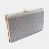 Fashnzfab Bling Rectangle Evening Clutch / Crossbody Bag In Gold