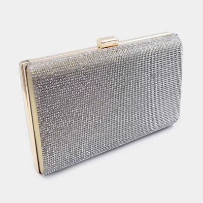 Fashnzfab Bling Rectangle Evening Clutch / Crossbody Bag In Gold