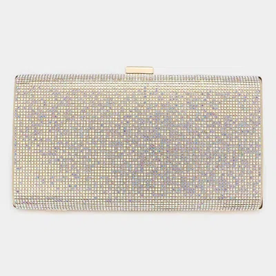 Fashnzfab Bling Rectangle Evening Clutch / Crossbody Bag In Multi