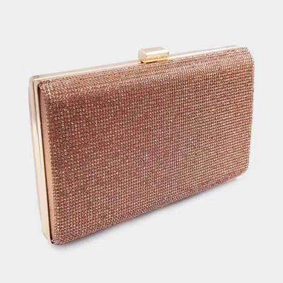 Fashnzfab Bling Rectangle Evening Clutch / Crossbody Bag In Pink
