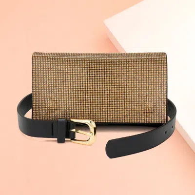 Fashnzfab Bling Sling Bag / Fanny Pack / Belt Bag In Gold