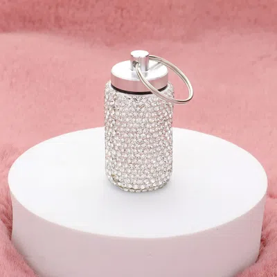 Fashnzfab Bling Small Pill Case / Keychain In Multi