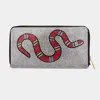 Fashnzfab Bling Snake Zipper Wallet In Multi