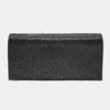 Fashnzfab Bling Solid Evening Clutch 8" X 4" X 2.3" Crossbody Bag In Black