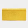 Fashnzfab Bling Solid Evening Clutch 8" X 4" X 2.3" Crossbody Bag In Yellow