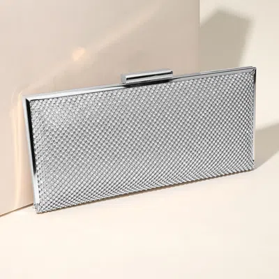 Fashnzfab Bling Solid Flat Evening Clutch / Crossbody Bag In Multi