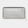 Fashnzfab Bling Solid Zipper Wallet In Multi
