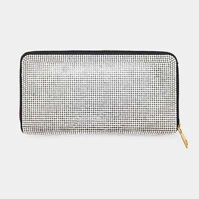 Fashnzfab Bling Solid Zipper Wallet In Multi
