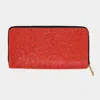 Fashnzfab Bling Solid Zipper Wallet In Red