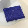 Fashnzfab Bling Square Money Clip / Cigarette Case In Blue