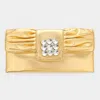 Fashnzfab Bling Stone Embellished Evening Clutch / Crossbody Bag In Gold