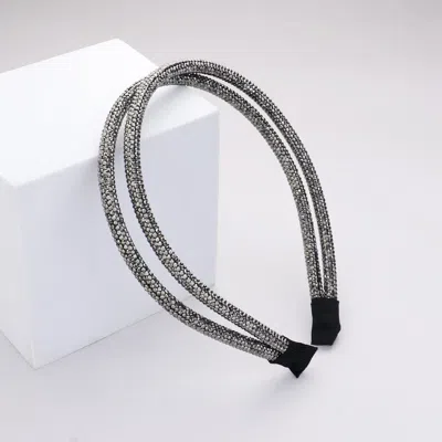 Fashnzfab Bling Stone Headband In Blue