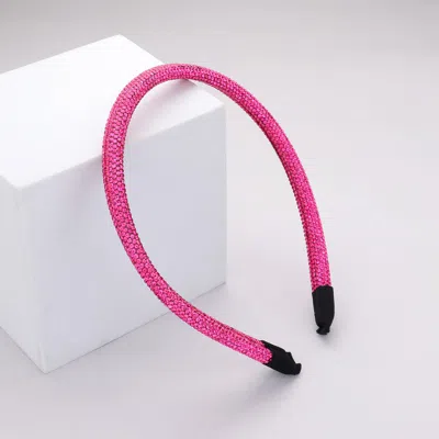 Fashnzfab Bling Stone Headband In Pink