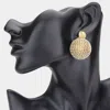 Fashnzfab Bling Studded Ball Dangle Earrings - Vitrail Medium In Multi