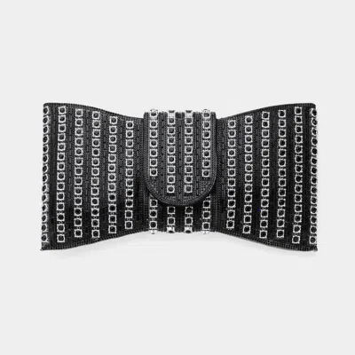 Fashnzfab Bling Studded Bow Shaped Clutch Bag / Crossbody Bag In Multi