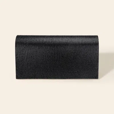 Fashnzfab Bling Studded Box Evening Bag / Clutch / Crossbody Bag In Black