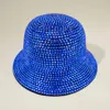 Fashnzfab Bling Studded Bucket Hat In Blue