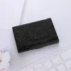 Fashnzfab Bling Studded Card Case In Black