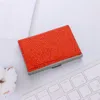 Fashnzfab Bling Studded Card Case In Orange
