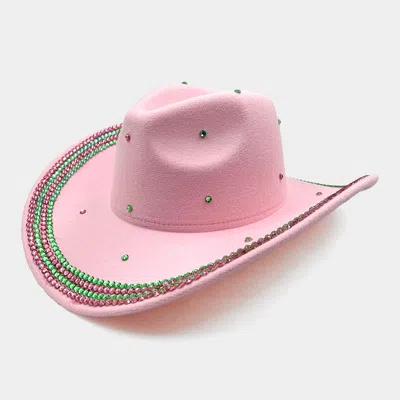Fashnzfab Bling Studded Cowboy Western Hat In Multi