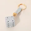 Fashnzfab Bling Studded Dice Keychain / Bag Charm In Multi