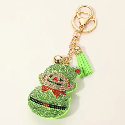 Fashnzfab Bling Studded Elf Tassel Keychain / Bag Charm In Multi