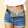 Fashnzfab Bling Studded Envelope Belt Bag / Crossbody Bag In Silver