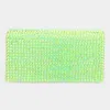Fashnzfab Bling Studded Evening Clutch / Crossbody Bag In Green