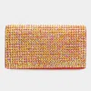 Fashnzfab Bling Studded Evening Clutch / Crossbody Bag In Red