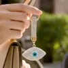 Fashnzfab Bling Studded Evil Eye Bag Charm Keychain In Multi