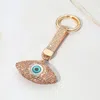 Fashnzfab Bling Studded Evil Eye Keychain / Bag Charm In Gold
