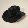 Fashnzfab Bling Studded Fedora Hat In Black
