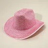 Fashnzfab Bling Studded Fedora Hat In Pink